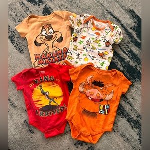 Baby Onesie Lion King Bundle (4) - Size 6-9 months